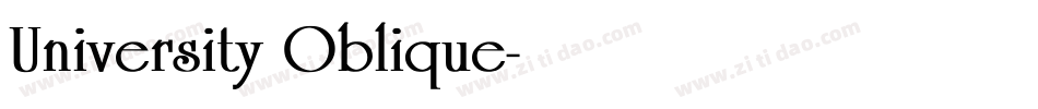 University Oblique字体转换